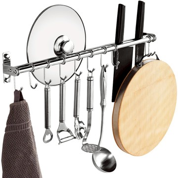 304不銹鋼廚房掛鉤架 免打孔壁掛式掛架置物架收納架刀架用品刀具