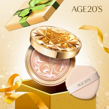 🚚快速出貨【AGE20'S】皇家金萃光燦爆水粉餅（14g）1空殼+2粉蕊／BE-21亮白色(SPF50+/PA++++/台灣總代理)