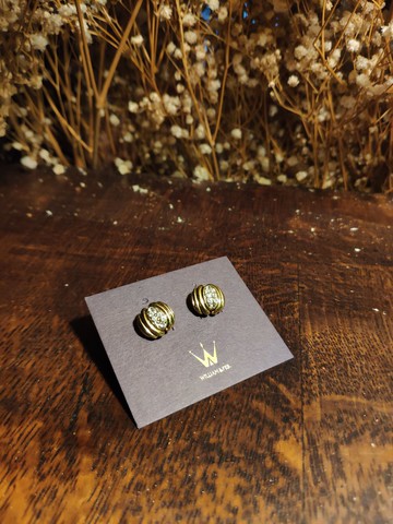 CreamyWhite_William&Feb聯名古典耳環_24K金/施華洛鑽/簡約復古