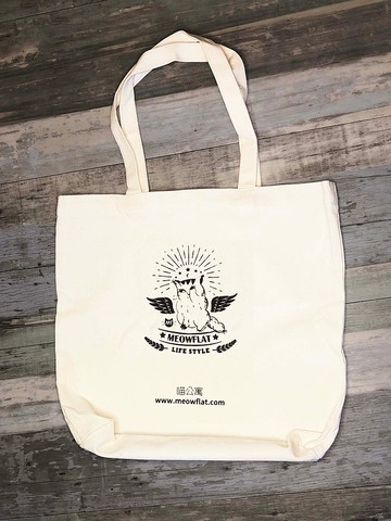 飲料提袋| 貓插畫設計 | 素色特別徽章貓(共2款)