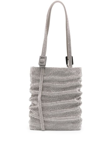 Benedetta Bruzziches - Lollo La Grande rhinestone-embellished aluminium-mesh tote bag - women - Aluminium/Rhinestone/Silk Satin - One Size - Silver
