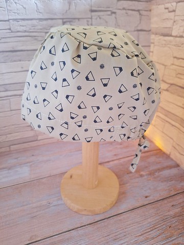 醫護雙層手術帽、工作帽、烘培帽  富士山系列 卡其色 薄棉款