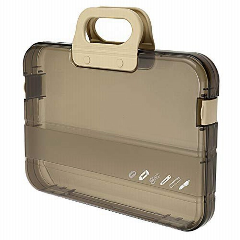 Sumnacon 書類ケース プラスチック 透明 ファイルケース 取っ手付き 持ち運び 書類整理 資料整理 ファイルボックス 茶色 通販 Lineポイント最大0 5 Get Lineショッピング