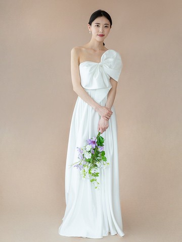 單肩大蝴蝶結禮服