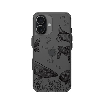 iPhone 17 Clear (相機按鈕) 酷墨灰 - MYMY REVERZ TATTOO - 海底世界