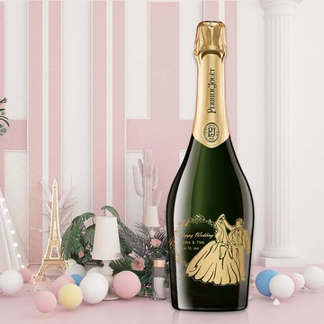 Perrier-Jouët 巴黎之花慶賀新婚 結婚禮物香檳套裝客製化雕刻