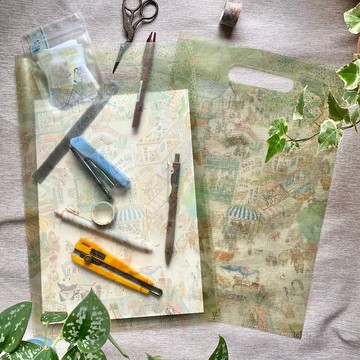 跟著動物迺市仔 U型透明手提資料夾