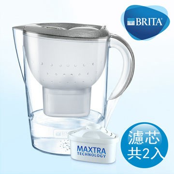 [淨園] 德國BRITA 馬利拉3.5L星燦濾水壺+1支濾芯-銀色【本組合共2芯】