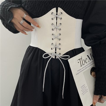 腰帶彈力裝飾束腰綁帶腰封女外搭黑色百搭配連衣裙收腰松緊