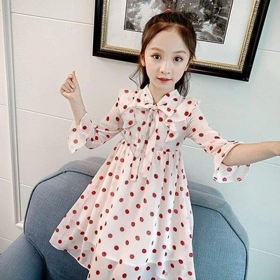 子供服 ワンピース 長袖 春秋 女の子 キッズワンピース シフォンワンピース ドット柄 チュニック 子供ドレス ジュニア おしゃれ 可愛い 誕生日 新品 150 160cm 通販 Lineポイント最大get Lineショッピング