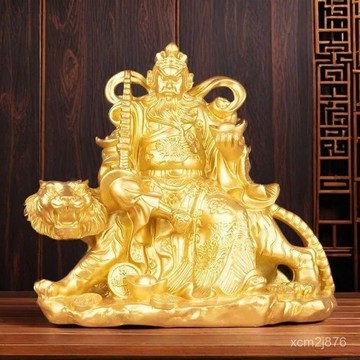 🙏🏻武德宮過爐 開光🔥七月初更新-趙公明騎虎招財家用供奉神像財神爺武財神客廳店鋪家居公司擺件 OQBT