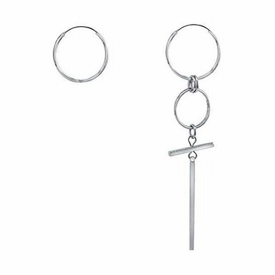Bts 防弾少年団 V テテ着用モデル ピアス 両耳セット 十字架 リング シンプル フープ 男女兼用 お洒落 シルバー アクセサリー 通販 Lineポイント最大get Lineショッピング
