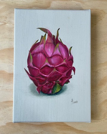 原創油畫 | 無框 | 水果系列_火龍果