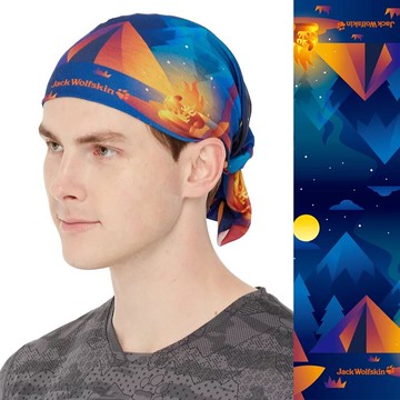 【Jack Wolfskin 飛狼】滿額折300★Coolmax 吸濕排汗百變魔術頭巾『露營夜』(190121)