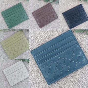 【巴黎精品】現貨+預購 真皮編織卡夾真羊皮零錢包錢包短夾隨身手拿包-簡約多層男女皮夾8色a1ke4