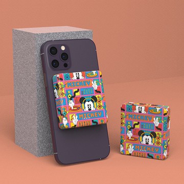 【限量】 迪士尼 8000mAh 磁吸式行動充電 - 米奇老鼠 橙色
