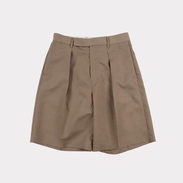 日本KICS DOCUMENT抗皺斜紋布微寬鬆透氣舒適深摺短褲