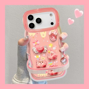 適用于蘋果16promax手機殼新款iPhone17星之卡比15plus透明14/13隱形雙支架一體軟硅膠12創意11全包保護套xs