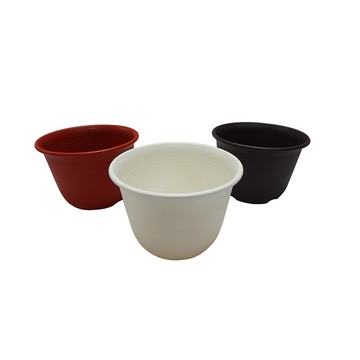[家速配]【園藝】5吋S素陶盆-顏色隨機出貨
