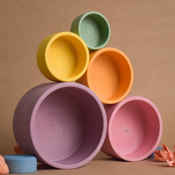 木製嵌套碗玩具套裝