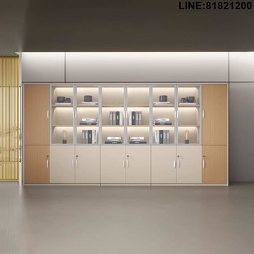 文件櫃 辦公櫃 書櫃 隔斷櫃 組合櫃 置物櫃 免運 開發票 文件櫃木質資料櫃檔案櫃帶玻璃門儲物櫃板式辦公室文件收納櫃子 支持訂製