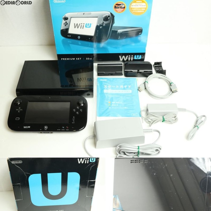 中古即納』{訳あり}{本体}{WiiU}Wii U プレミアムセット 黒 PREMIUM