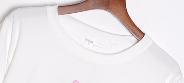 修身圓領卡通字母印花青春通勤T恤衫潮