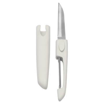 PEDRINI Gadget 2in1削皮蔬果刀 附套 1支 白色 輕鬆削皮 安全收納
