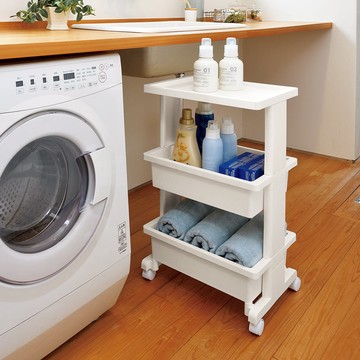 lisestyle TABLE WAGON 日製三層收納邊桌推車-DIY-多色可選 白