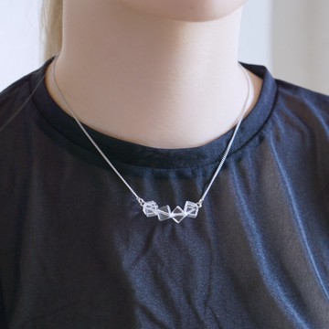 ・4月誕生石/水晶・項鍊・solids.crystal・可選銀925材質 透明感