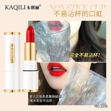🔥【臺灣現貨】官方正品 卡琪麗 不掉色  絲霧絲絨口紅 不沾杯 不掉色 啞光 防水小白管 口紅 持久 脣膏 口紅
