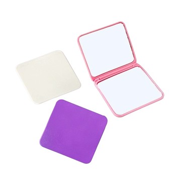 9766 簡約雙面美妝鏡 小方鏡 隨身折疊鏡子 廣告化妝鏡 補妝鏡 婚禮小物 鏡子
