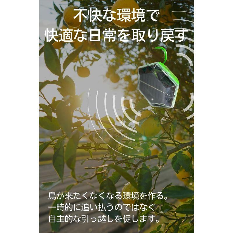 ISOTRONIC 入 カラスよけ 鳩よけ 鳥よけ 超音波撃退器 超音波 フラッシュライトで撃退 ソーラー充電 吊るせる 有効範囲150