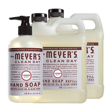 Mrs. Meyer's梅耶夫人 薰衣草香氛洗手乳x1+補充瓶x2