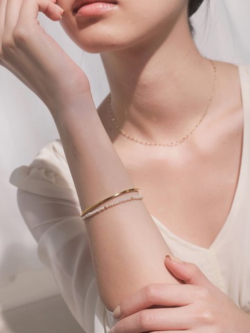 Twilight。天然珍珠手環鍊