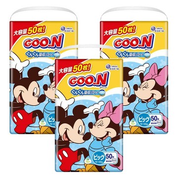 GOO.N 大王 日本境內版 拉拉褲/尿布 迪士尼限定版 12~22kg  XL  150片
