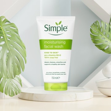 【Simple 清妍】溫和保濕潔顏乳150ml｜英國No.1敏感肌專業品牌 水潤溫和 D103870