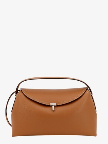 T-lock leather handbag with contrasting stitching - TOTEME - gender_Woman