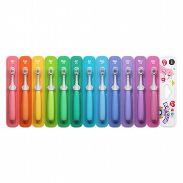 優惠款 兒童童趣月份軟毛牙刷2-6歲(單支入) 顏色隨機 NG品