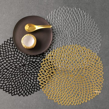 紐約Chilewich Dahlia 牡丹花墊 - 銀色