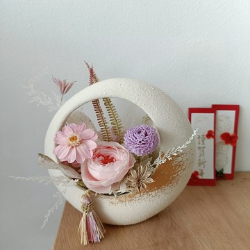 結婚捧花永生乾燥花畢業謝師禮物生日畢業禮物 永生蘭菊盆花 供佛