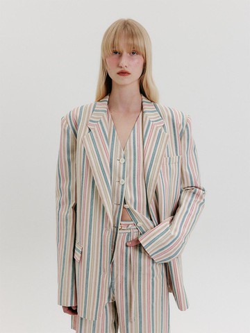 Single-Breasted Blazer [Multi]