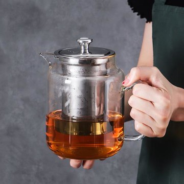 耐熱玻璃茶壺高硼硅功夫茶泡茶具茶盤套裝加厚單壺提梁壺熬茶茶壺