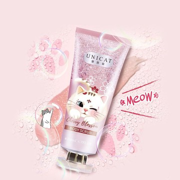 【UNICAT 變臉貓】維他命B3 櫻花 磨砂沐浴露 200ml