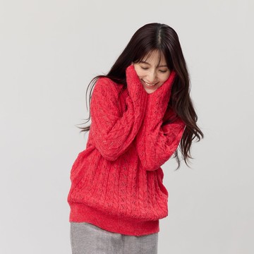 Rita圓領麻花套頭針織毛衣(四色)