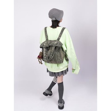 rebirth野生設定Y2K辣妹電腦包單肩雙肩書包牛仔上課通勤電腦包