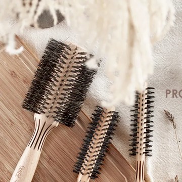 tek 義大利精品專業嚴選 【黑鬃原木梳】25mm 55mm -   55mm（大捲度）