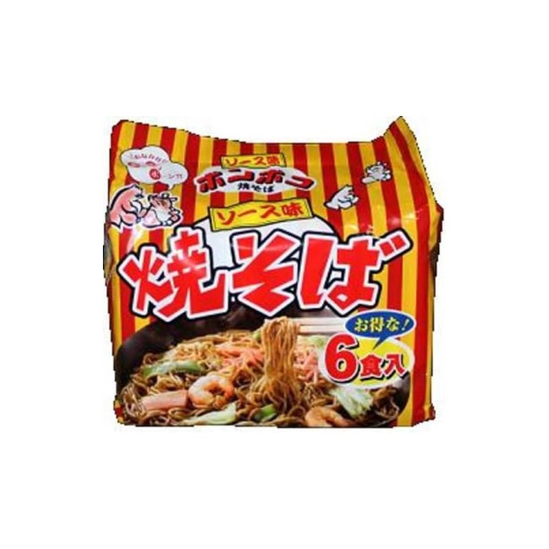 山本製粉 ポンポコ焼そばソース味 6食パック6個