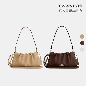 【COACH】FAYE 褶飾單肩包-多色任選(CV529)｜官方直營