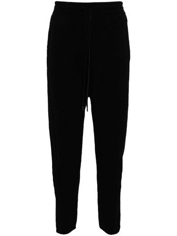 Isabel Benenato - knitted track pants - men - Polyamide/Wool/Yak/Elastane - L - Black
